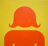  STEPHEN GAMSON - PORTRAIT (ORANGE ON YELLOW)