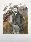 MARINA PICASSO - PORTRAIT D'UN HOMME DEBOUT AVEC BARBICNE