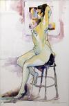  RUTH KARP - NUDE ON STOOL