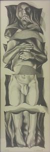  LOWELL NESBITT - ENSHROUDED MALE NUDE