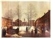  ANGELO INGANNI - PIAZZA BORROMEO CON EFFETTI DE NEVE