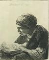  VAN RIJN REMBRANDT - WOMAN READING (PLATE 345)