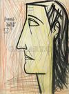  BERNARD BUFFET - PROFIL DE FEMME