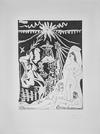  PABLO PICASSO - HOMME ALLONGE, AVEC DEUX FEMMES, EVOQUANT LES RAPPORTS D'UN VIEUX CLOWN ET D'UNE JEUNE FILLE
