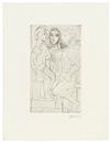  PABLO PICASSO - SCULPTEUR, MODELE, ET SCULPTURE ASSISE (BLOCH 146)