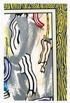  ROY  LICHTENSTEIN - PAINTING ON BLUE AND YELLOW WALL