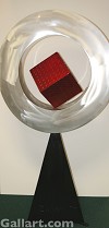 ZALUSKI, STEVE - SILVER RING WITH RED CUBE